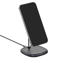 BASEUS Swan MagSafe magnetni brezžični polnilnik 15W, črna