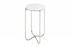KINGHOME Miza INVICTA NOBLE I 35 cm bela - marmor