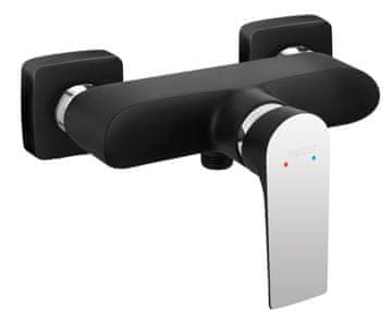 Ferro Armatura za tuš ALGEO SQUARE BLACK/CHROME (črna)