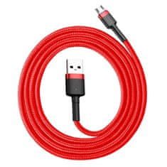 BASEUS cafule cable robusten najlonski kabel usb / micro usb qc3.0 2.4a 1m rdeč (camklf-b09) - odprodaja