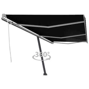 shumee vidaXL Prostostoječa ročno zložljiva tenda 600x350 cm antracitna