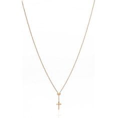 Amen Elegantna bronasta ogrlica Cross Pray, Love CLCHR