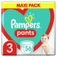 Pampers Pants hlačne plenice, Velikost 3, 6-11 kg, 56 kosov