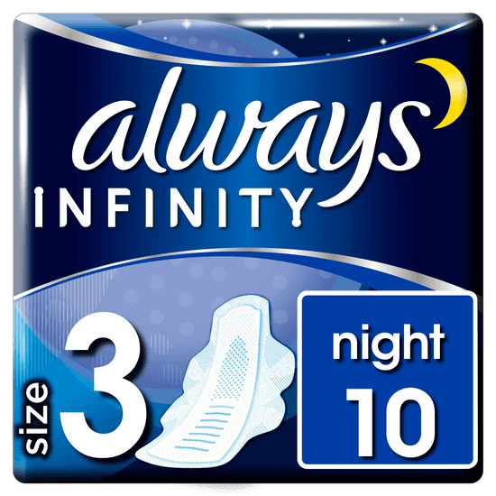 Always Infinity Night Wing vložki, 10 kos