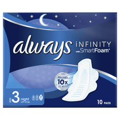 Always Infinity Night Wing vložki, 10 kos