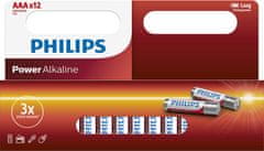 Philips Power Alkaline Blister baterije, AAA, 12 Kos (R03)