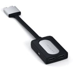 Satechi USB-C v dvojni HDMI adapter, srebrn