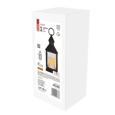 Emos LED dekoracija - lanterna antik črna, 3xAAA, utripajoča