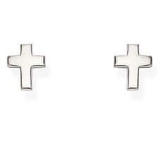Amen Elegantni srebrni uhani v obliki križev ORCROB križev