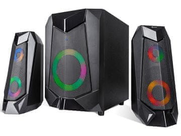slomart Tracer 2.1 Hi-Cube RGB Flow BT zvočniki, črni