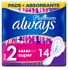 Always Platinum Super vložki, 14 kosov