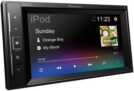 sodoben avtoradio z zaslonom na dotik pionir DMH-A240BT Bluetooth brez pogona odličen zvok spletna povezava aux v prostoročnem načinu