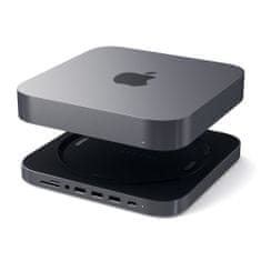 Satechi USB-C hub za Mac Mini, 6 priključkov, Space Gray
