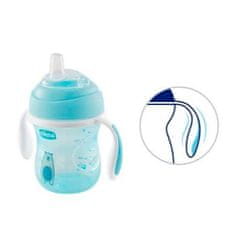 CHICCO Prehodni učni lonček z ročaji 200 ml rumene barve 4m+