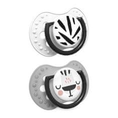 LOVI Silikonski dudelec Dynamic Salt&amp;Pepper 3-6m 2 kosa