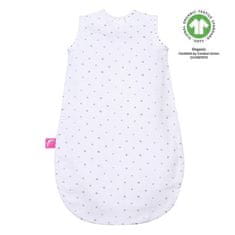 Motherhood BIO Spalna vreča iz muslina s sivimi in črnimi pikami 6-18 m 0,5 tog