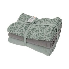 Lodger Muslin Swaddler Swaddler Flower Tribe 3 pakiranja 70 x 70 cm Silt Green