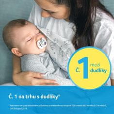 LOVI Dinamični silikonski dudelec Divja duša 0-3 m 2 kosa deček