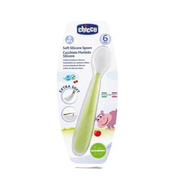 Chicco Silikonska žlica Soft Green 6m+