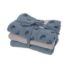 Lodger Muslin Swaddler Plenice Flame Tribe 3 pakiranja 70 x 70 cm Ocean