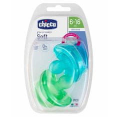 Chicco Dojenček Physio Soft iz popolnega silikona 6-16m deček 2 kosa