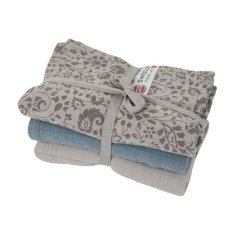 Lodger Muslin Swaddler Swaddler Flower Tribe 3 pakiranja 70 x 70 cm megla