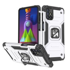 slomart wozinsky ring armor case kickstand tough rugged cover za samsung galaxy m51 srebrna