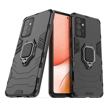 HURTEL Ovitek Ring Armor s stojalom za Samsung Galaxy A72 4G - črn