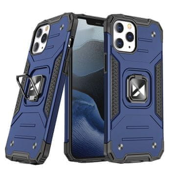 shumee Armored etui ovitek + magnetno držalo iPhone 13 Ring Armor blue