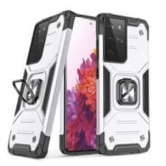 slomart wozinsky ring armor case kickstand tough rugged cover za samsung galaxy s21 ultra 5g srebrna