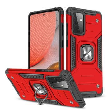 WOZINSKY Wozinsky Ring Armor ovitek z obročem za Samsung Galaxy A72 4G rdeč