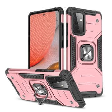 WOZINSKY Wozinsky Ring Armor ovitek z obročem za Samsung Galaxy A72 4G roza
