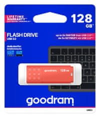 GoodRam UME3 USB ključ 128 GB, USB 3.0, oranžen
