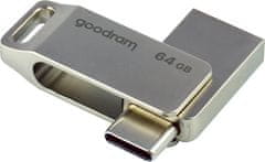 GoodRam ODA3 USB ključ 64 GB, USB 3.2–tip C, srebrn
