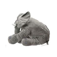 megamiska Plišasti slon 60 x 50 cm siv