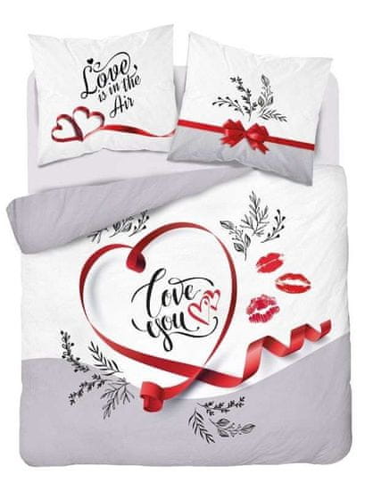 Zaparevrov Bombažno francosko posteljno perilo Love you 220 x 200 cm