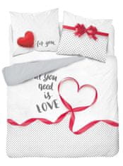 Detexpol Francosko posteljno perilo Love Cotton, 220/200, 2x70/80 cm