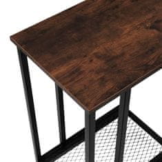 tectake Pomožna mizica Eton 48 x 35 x 66 cm Industrijsko temno