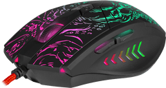 Defender Titan GM-650L gaming miška z RGB osvetlitvijo in občutljivostjo 800-6400 dpi