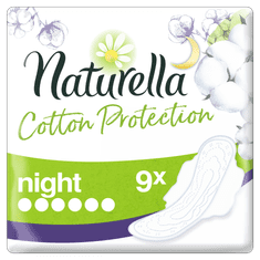 Naturella Cotton Night vložki, 9 kosov