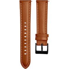 4wrist Leather strap with stitching - Light Brown (Širina 20 mm)