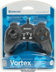 Defender Vortex žični igralni plošček USB, 13 gumbov, črn