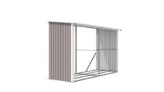 IWHOME Přístřešek na dřevo plechový HESTIA AW-C světle šedá IWH-10230027