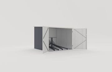 IWHOME Kolesarnica NOTOS B - Kovinski Antracitni Pritlični Skladiščni Prostor