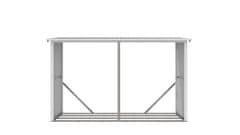 IWHOME Přístřešek na dřevo plechový HESTIA AW-C světle šedá IWH-10230027