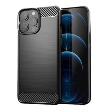 MG Carbon Case Flexible silikonski ovitek za iPhone 13 Pro, črna