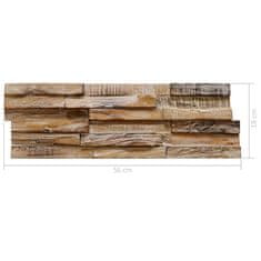Vidaxl 3D stenski paneli 10 kosov 1,01 m2 trdna tikovina