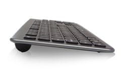 Ewent EW3262 Wireless Scissor tipkovnica in miška, SLO, brezžična, siva