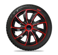 J&J Automotive Pokrovi Quad 16" Rdeča in črna 4ks