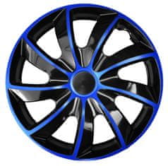 J&J Automotive Pokrovi Quad 15" Modra in črna 4ks